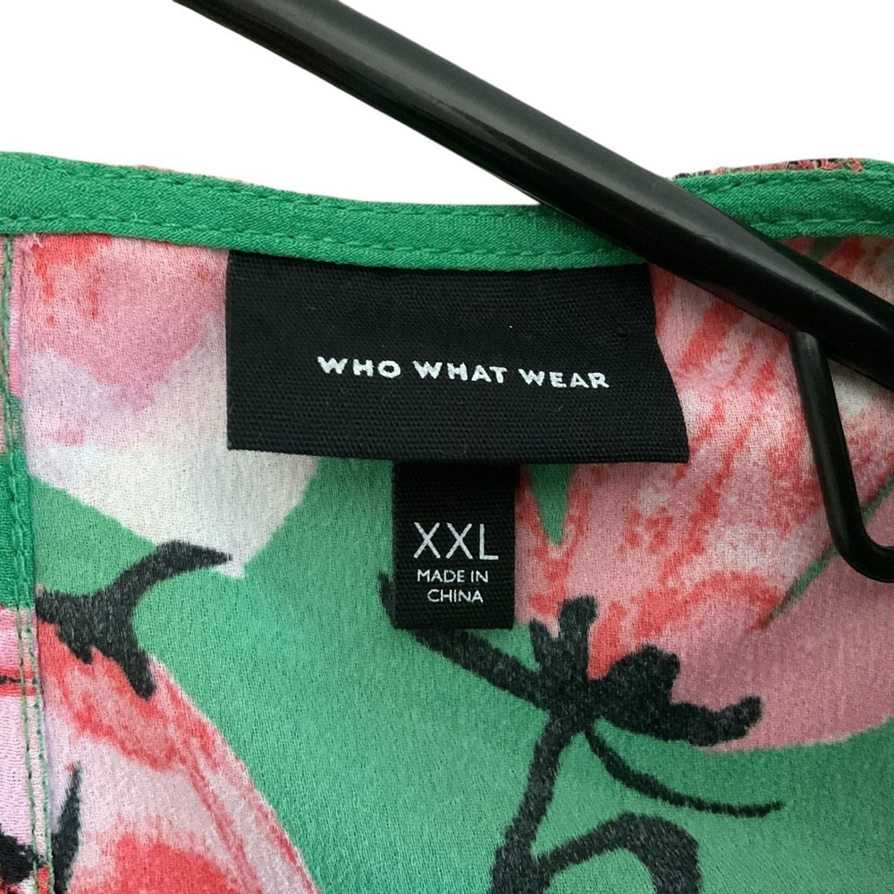 Who What Wear Green Floral Blouse XXL - Picture 7 of 8